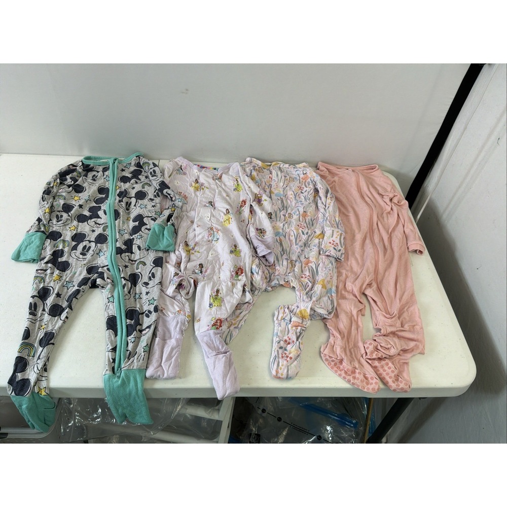 Baby Girl Bamboo, Magnetic Me, little sleepies, Disney princess 4PC LOT 12-18mos